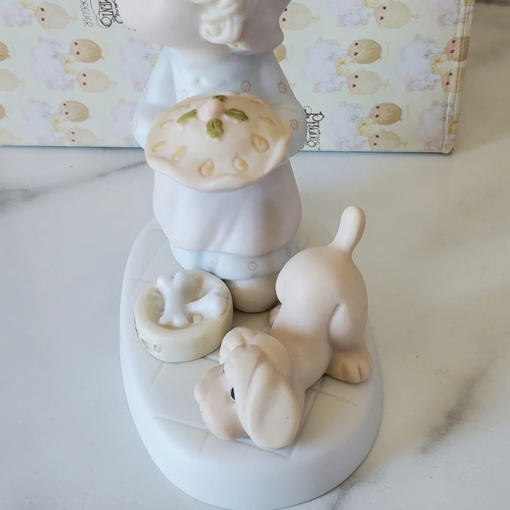 Precious Moments Dropping Over For Christmas Figurine 1982